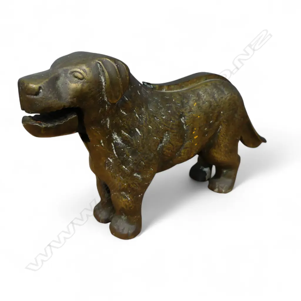 HEAVY BRASS DOG NUT CRACKER L.260mm Image 1++