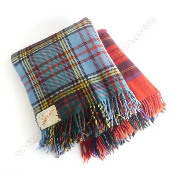 2 TARTAN WOOL BLANKETS