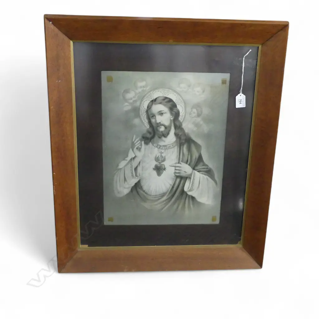 CHRIST PRINT IN OAK FRAME 410x315mm Image 1++