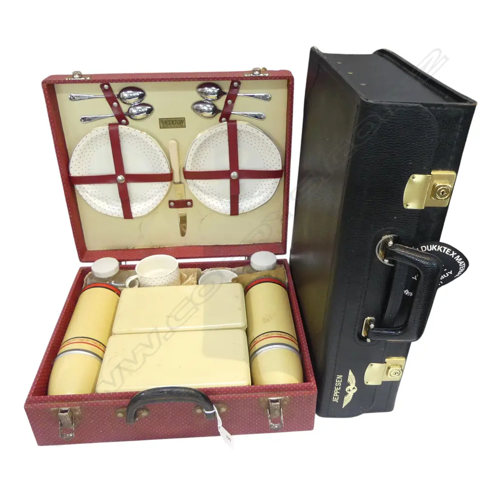 BREXTON CASED PICNIC SET, BRIEFCASE 'JEPPESEN' Image 1++