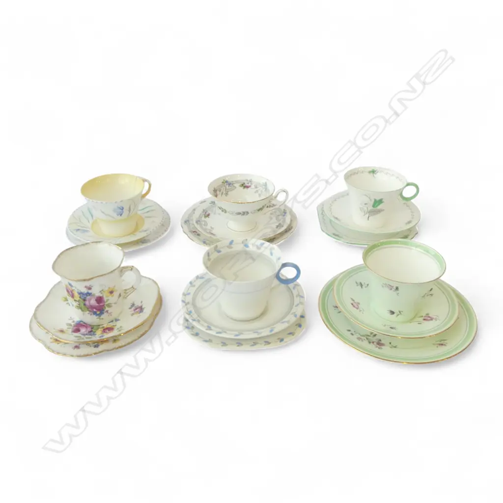 6 SHELLEY CHINA CSPS MIXED PATS Image 1++