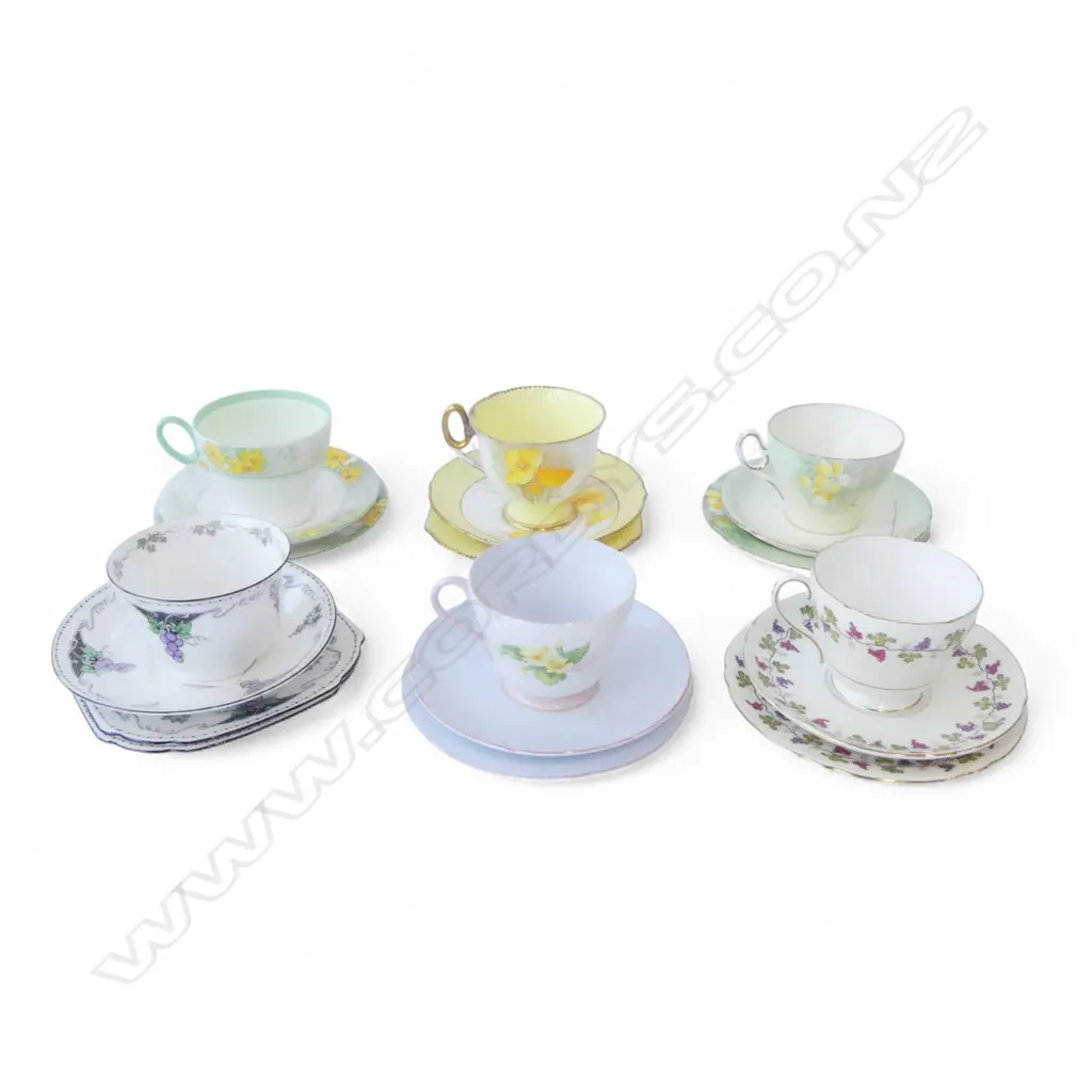6 SHELLEY CHINA CSPS MIXED PATS Image 1++