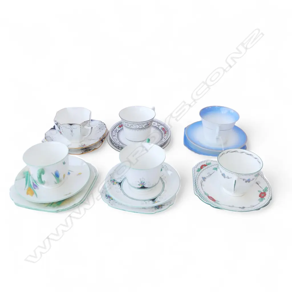 6 SHELLEY CHINA CSPS MIXED PATS Image 1++