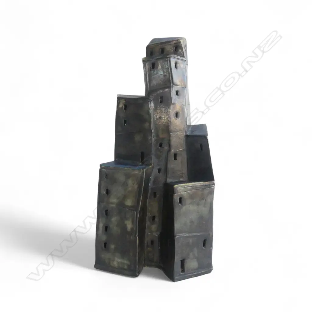 CAROL ROBINSON POTTERY SCULPTURE 'APARTMENTS' SERIES H.285mm Image 1++