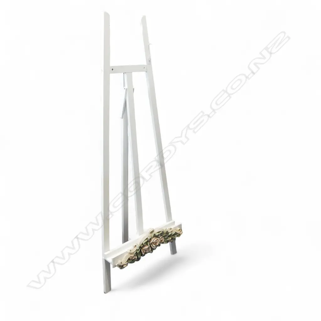 WHITE PAINTED WOODEN EASEL H.1460mm Image 1++