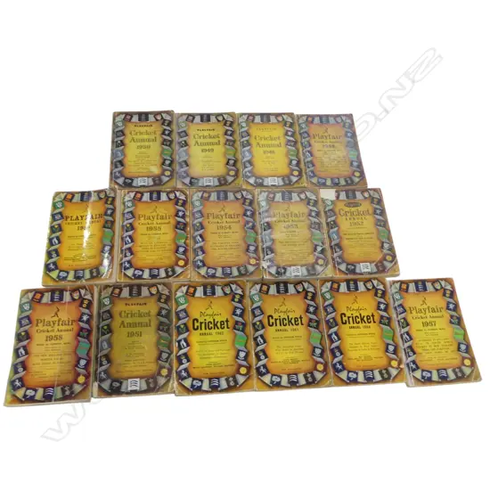 15 PLAYFAIR CRICKET ANNUALS 1948-62