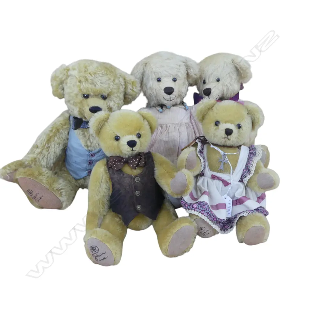 5 ROBIN RIVE 'COUNTRYLIFE' TEDDY BEARS; LUCY, MATHEW, MR SILVER, DONALD, MARY ROSE Image 1++