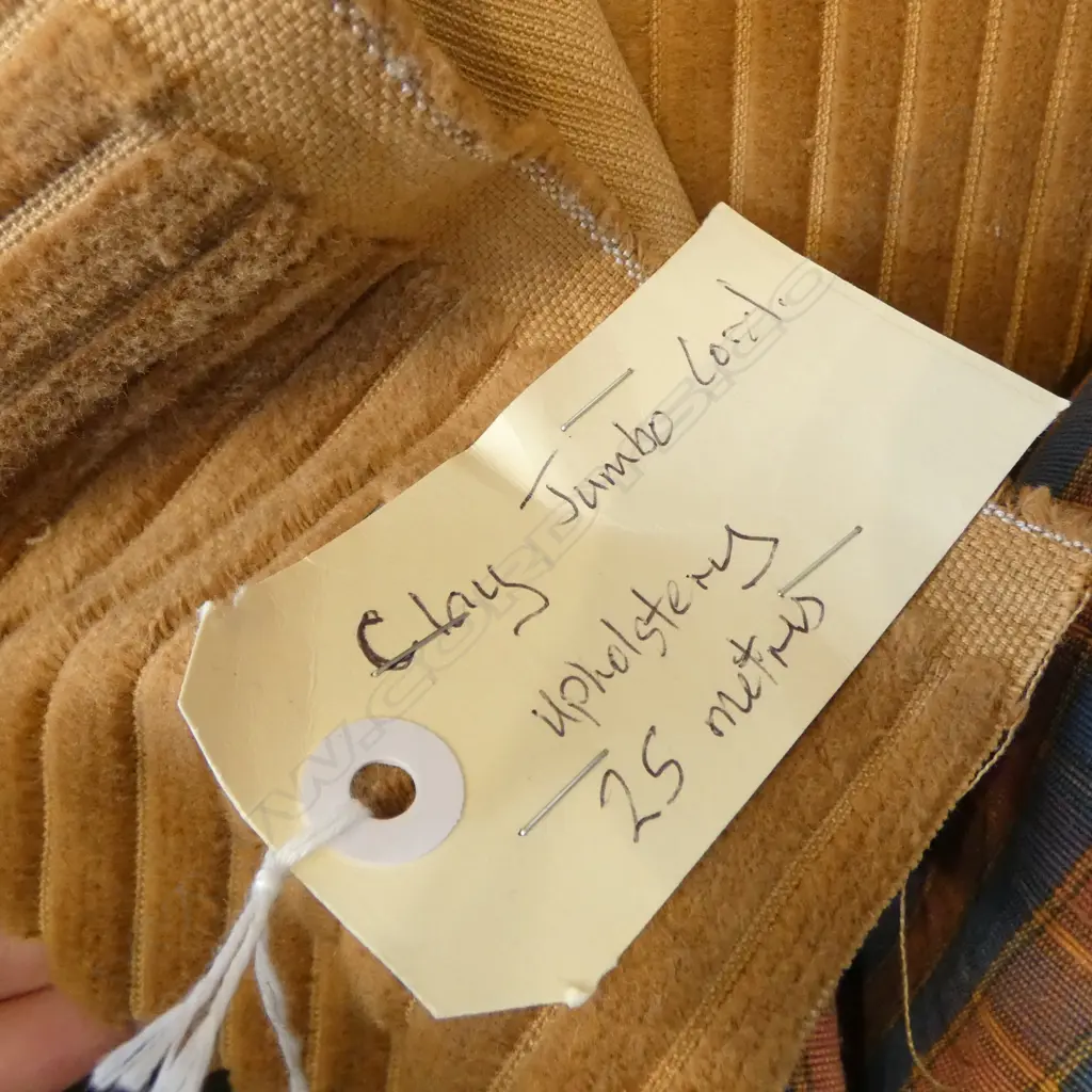 FABRIC BOLT; CLAY JUMBO CORD, UPHOLSTERY 25M Image 1++