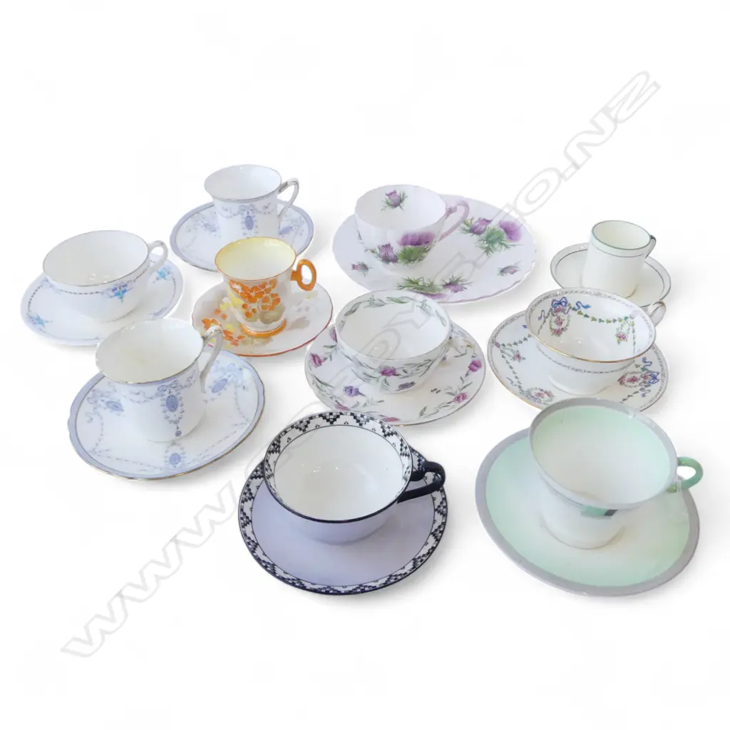 10 SHELLEY CHINA C/SS MIXED PATS Image 1++