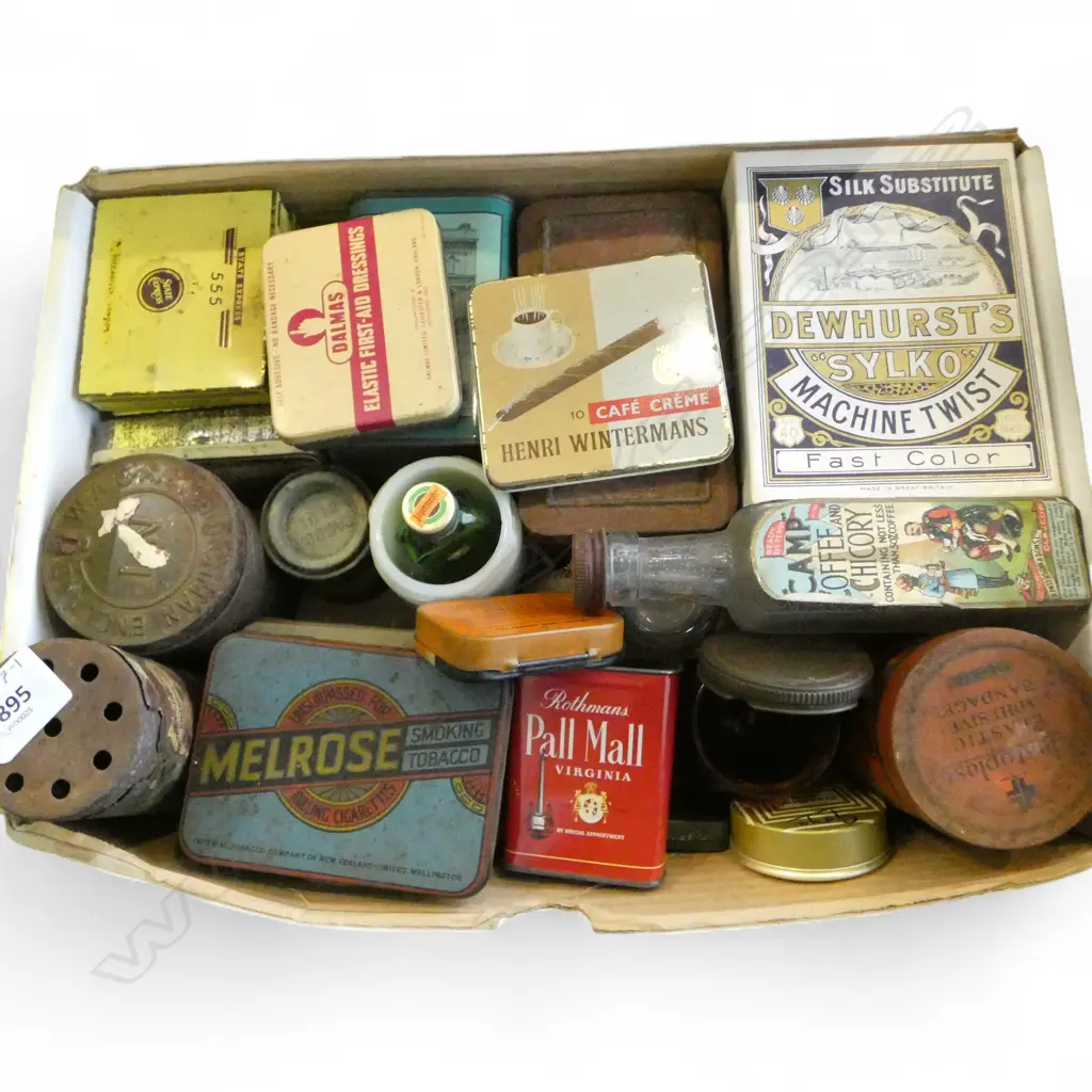 ASST. VINTAGE ADVERTISING TOBACCO TINS etc Image 1++