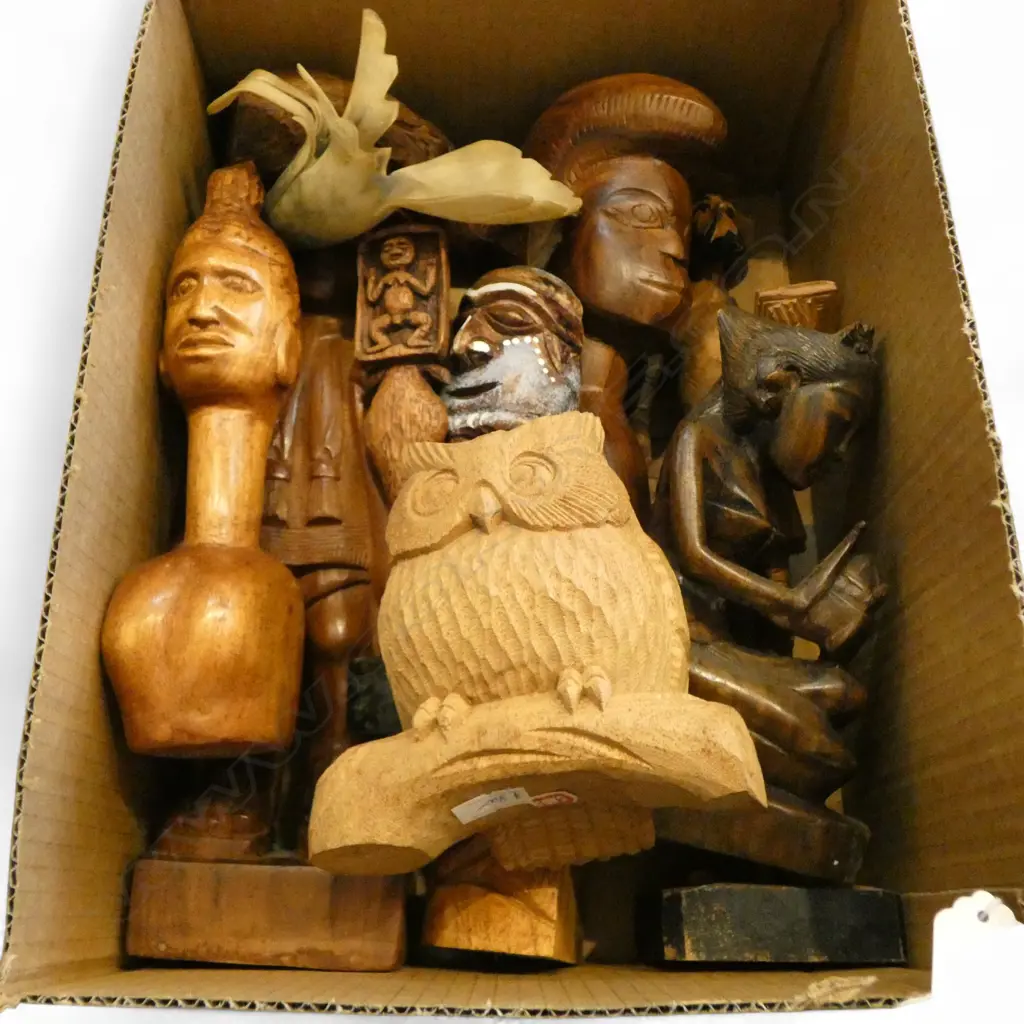 CARVED WOOD FIGURES Incl. TRIBAL etc Image 1++