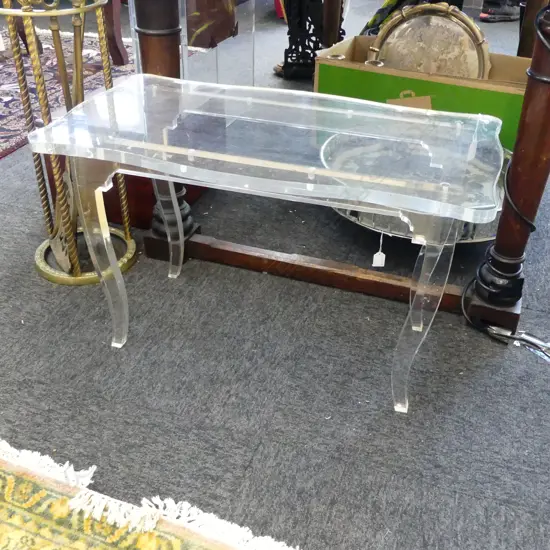 LUCITE SIDE TABLE W.660mm