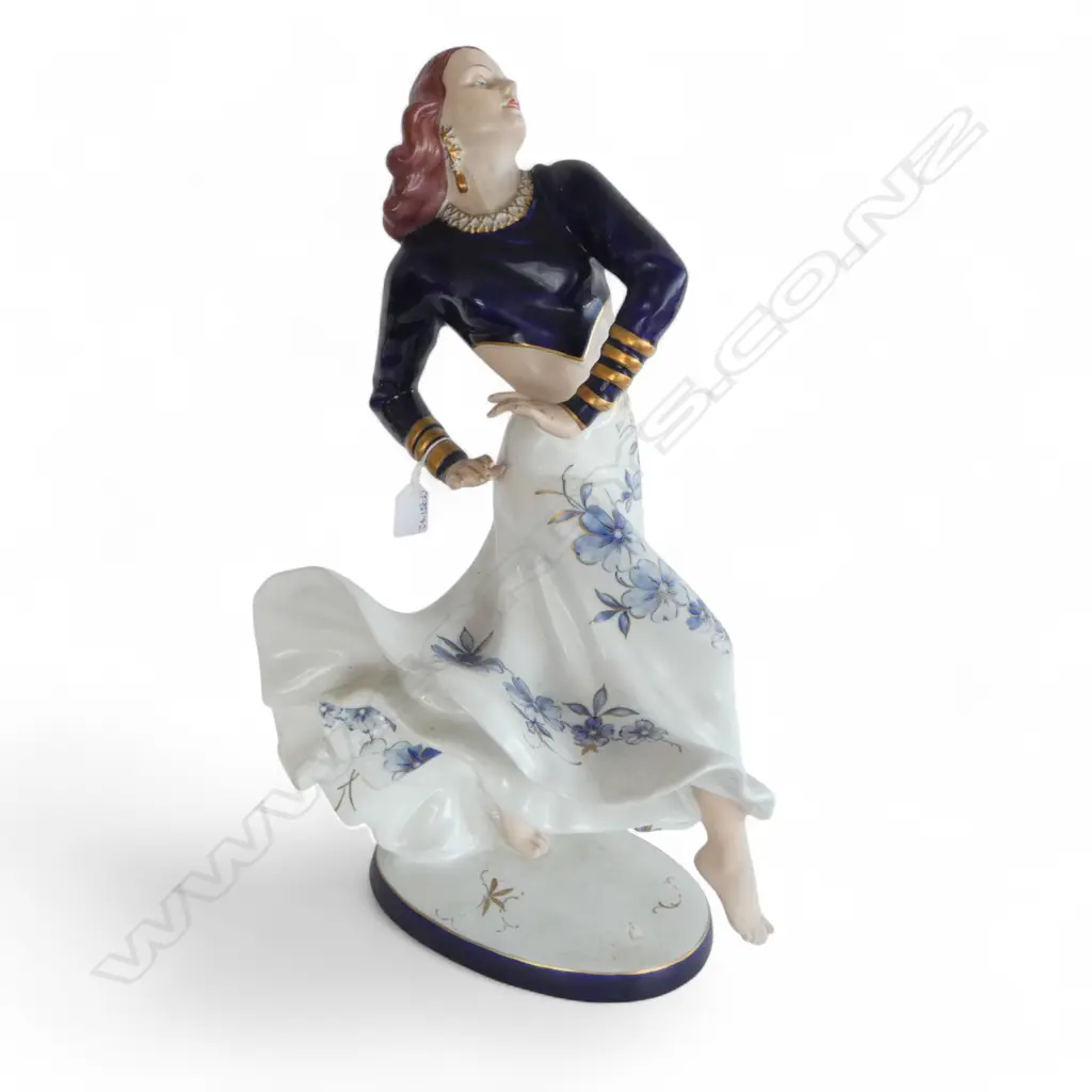LG ROYAL DUX HAND PAINTED PORCELAIN FIGURE H.580mm Image 1++