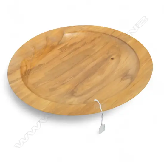 N.Z. RIMU TIMBER BOWL Dia.520mm base inscribed Rob Waanders 2005 w. permit no.