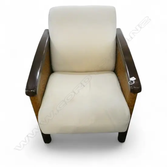 UPHOLSTERED BERGERE ARM CHAIR