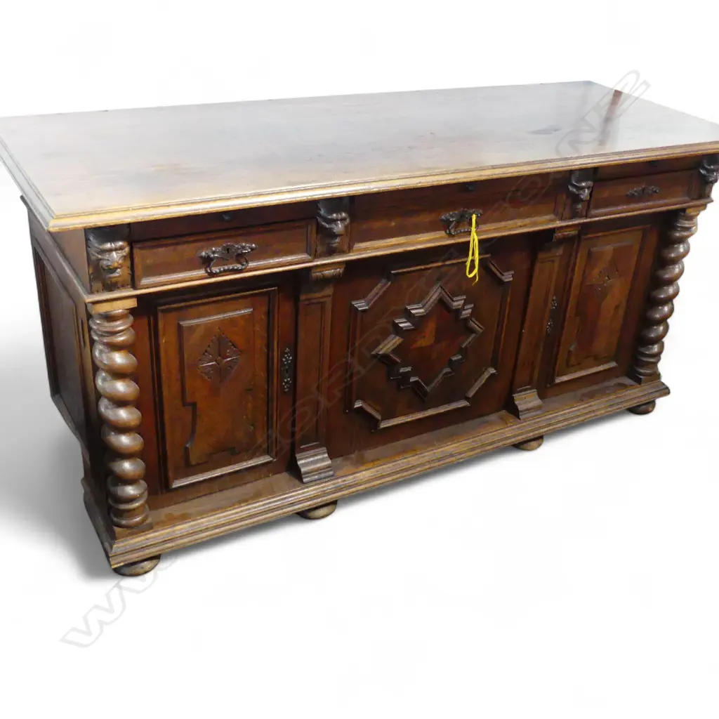 LARGE VICTORIAN OAK SIDEBOARD 2000x740x980mm Image 1++