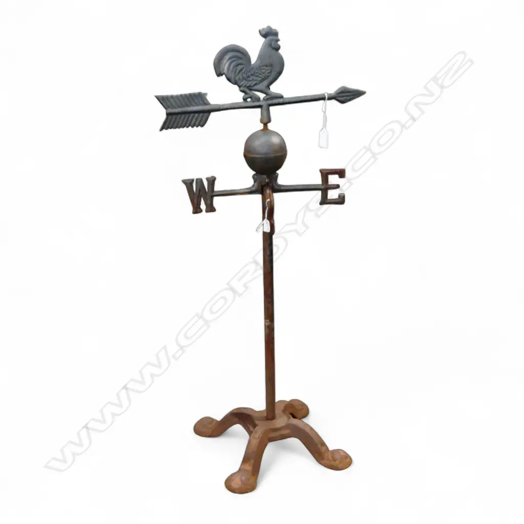 METAL GARDEN ROOSTER WEATHERVANE H.900mm Image 1++