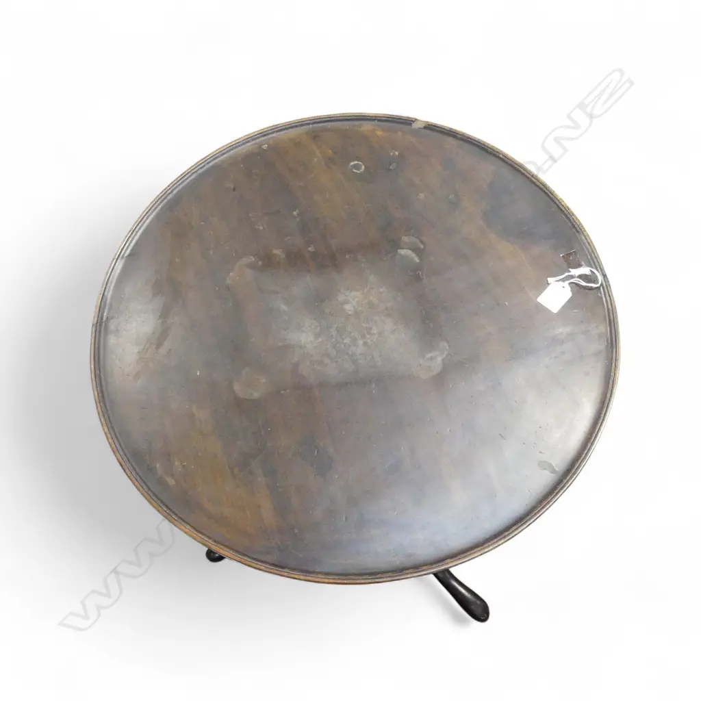 GEORGIAN MAHOGANY TILT TOP WINE TABLE 545mm dia H.730mm minor fault Image 1++