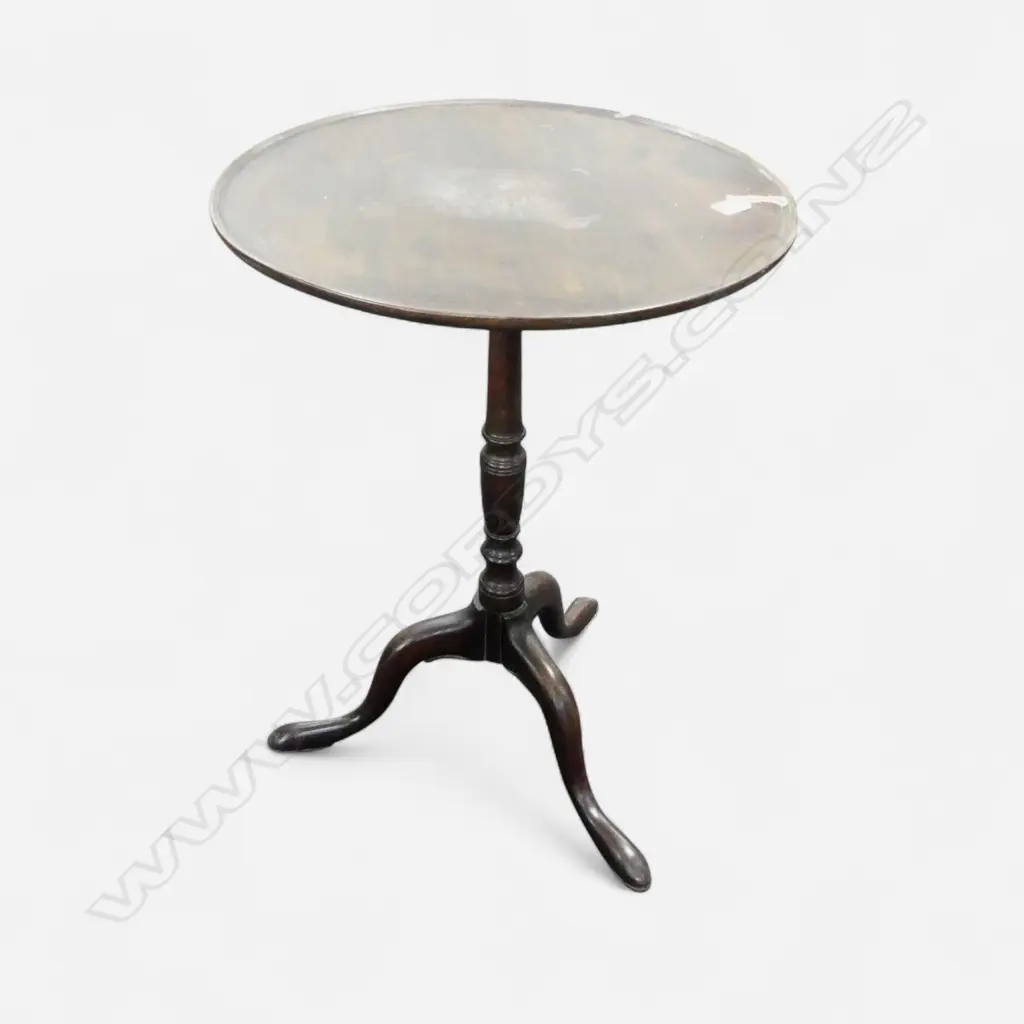 GEORGIAN MAHOGANY TILT TOP WINE TABLE 545mm dia H.730mm minor fault Image 1++