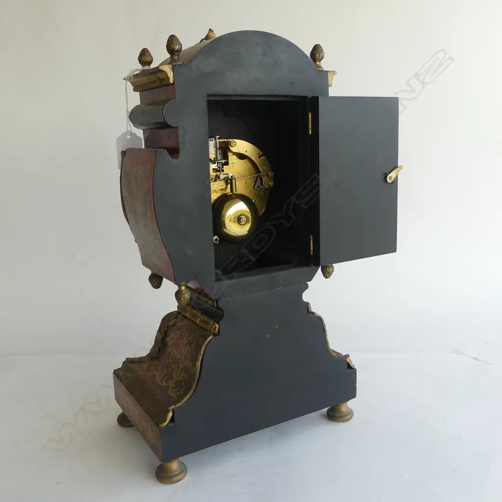 MODERN BOULLE MANTEL CLOCK H.410mm NO WINDING KEYS Image 1++