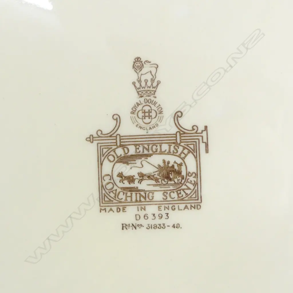 LARGE ROYAL DOULTON CHARGER, OLD ENGLISH COACHING SCENE, D6393, Dia.340mm plus LARGE ROYAL DOULTON CHARGER CASTLE SERIES Image 1++