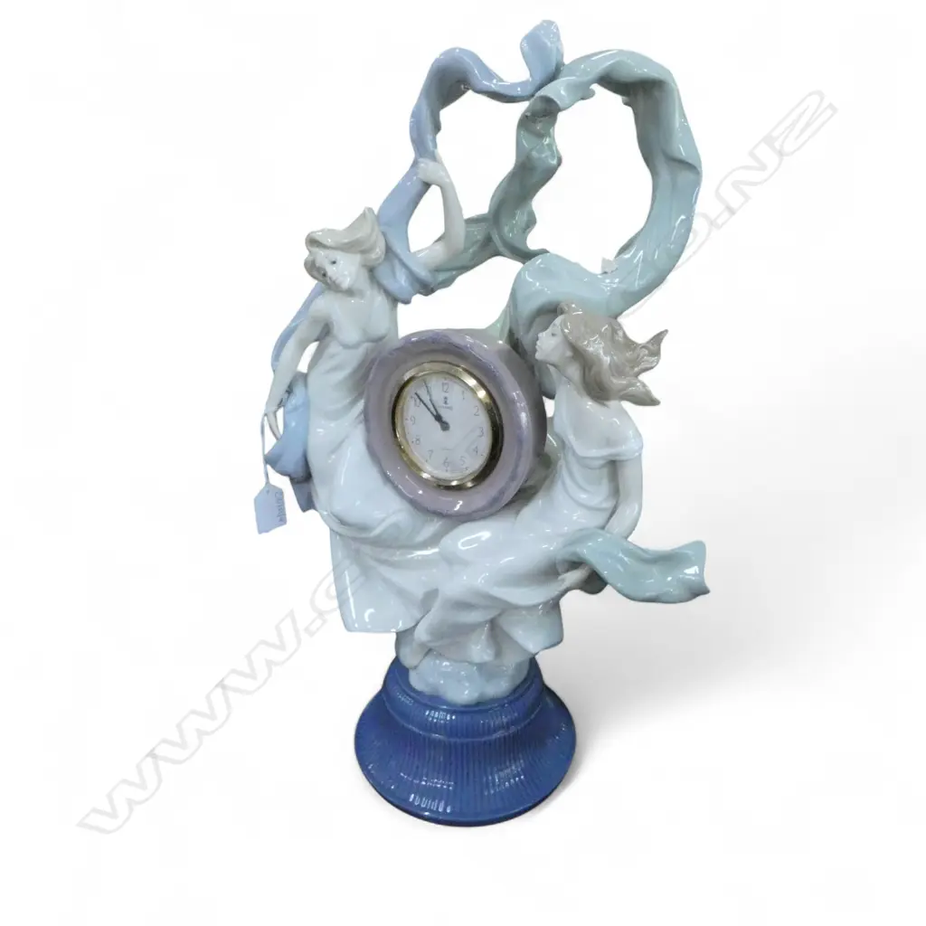 LLADRO CLOCK 'ALLEGORY OF TIME' JOSE PUCHE SCULPTOR 1994-8 H.500mm Image 1++