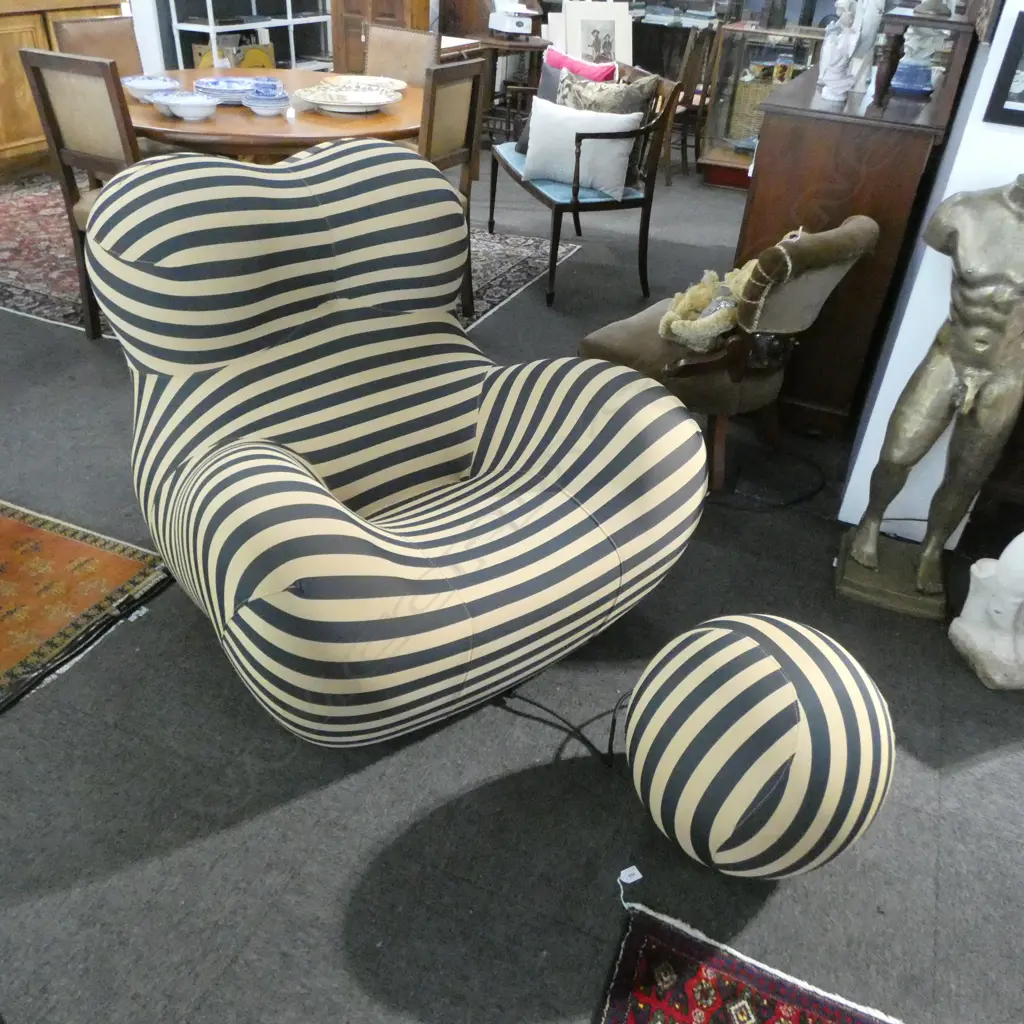 REPRODUCTION GAETANO PESCE SERIE UP BALL CHAIR & BALL 1000x1000x900mm Image 1++