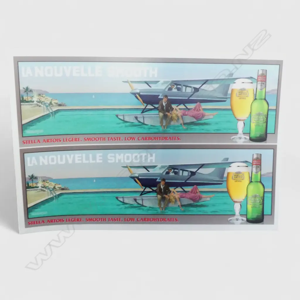 VINTAGE STELLA  ARTOIS LEGERE MARKETING SIGN, PROTOTYPE PLASTIC DUPLICATE SIGN, 800 x 1160mm Image 1++