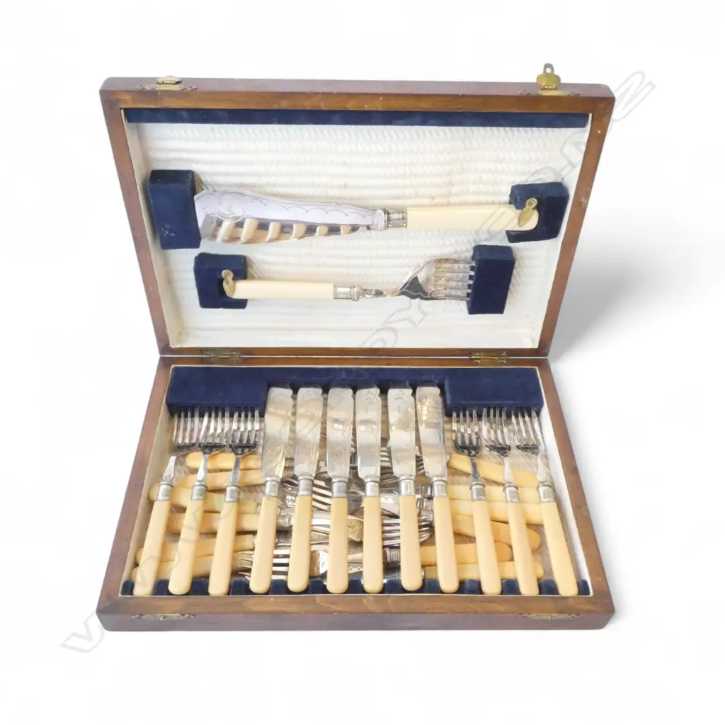 CANTEEN IVORINE 'BONE' CUTLERY INCLUDING FISH SERVICE + EXTRAS Image 1++