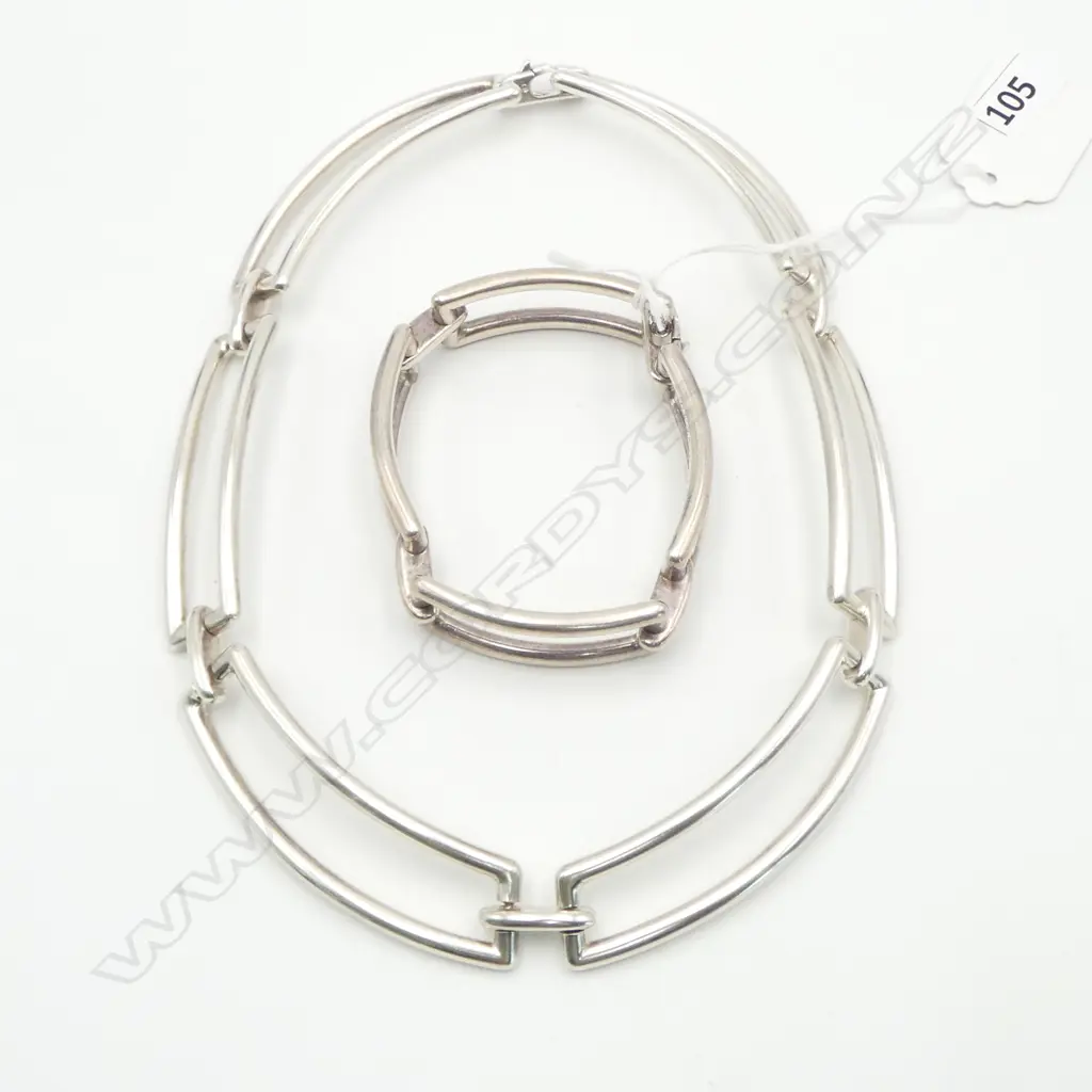 TIFFANY & CO 925 SILVER NECKLACE & BRACELET 170gms Image 1++