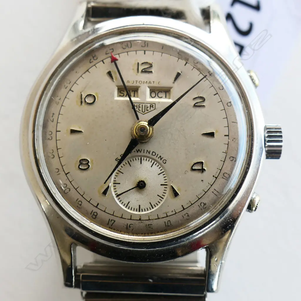 VINTAGE HEUER AUTOMATIC 'SELF WINDING'  GENT'S WRISTWATCH. Running Image 1++