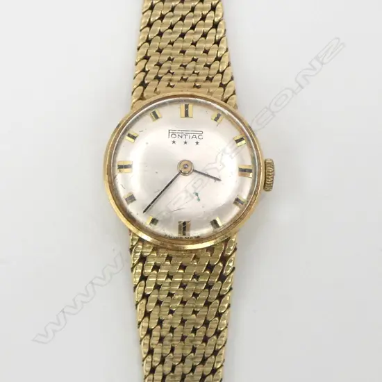 1970'S LADIES UHTRA 14ct YELLOW GOLD case & strap WRISTWATCH  Running 29.8gms