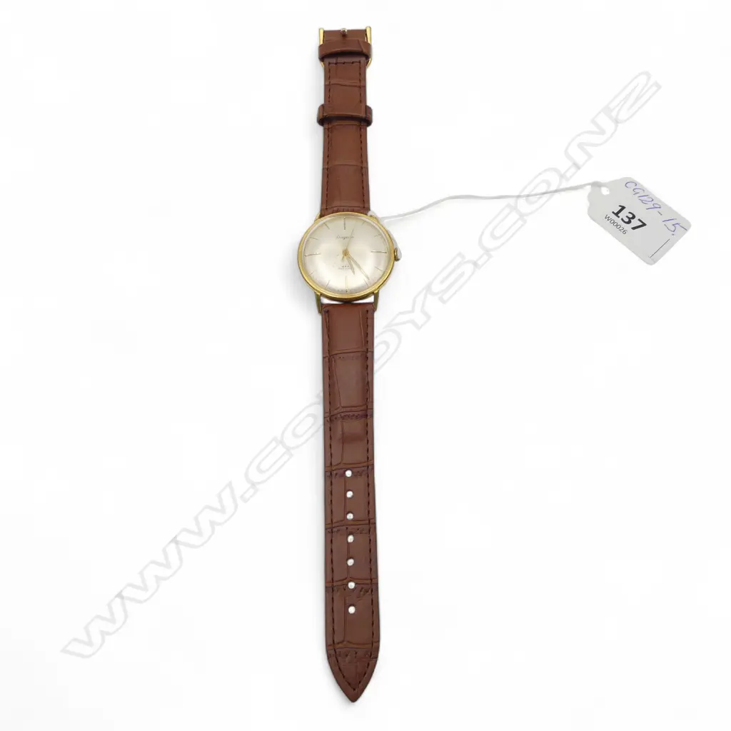 VINTAGE DUGENA 444 ANTICHOC  GENT'S STAINLESS & GOLD PLATE WRISTWATCH. Running Image 1++