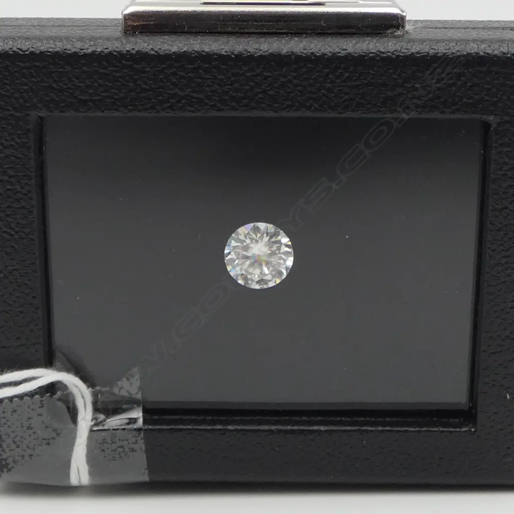 UNSET 3ct ROUND CUT MOISSANITE, GRA CERT. certification no. etched on stone Image 1++