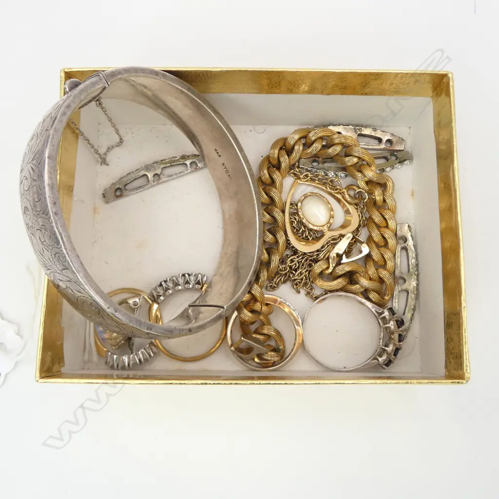 ASST. COSTUME JEWELLERY Incl. STG SILVER BANGLE Image 1++