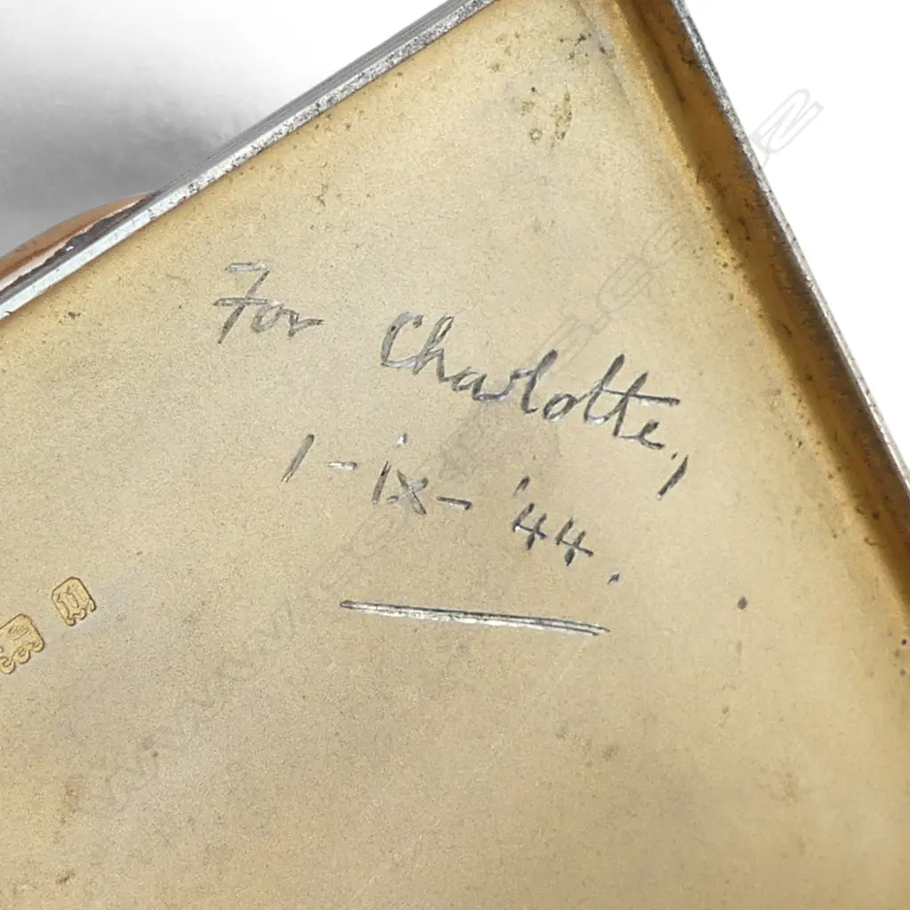 STG/ MOP/ GOLD CIGARETTE CASE LONDON 1935 117gms Image 1++