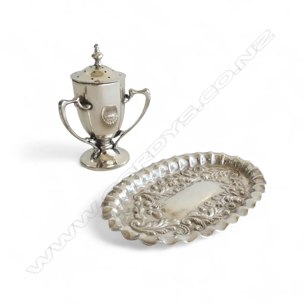 STG SILVER SALT & DISH W.115mm 99gms Image 1++