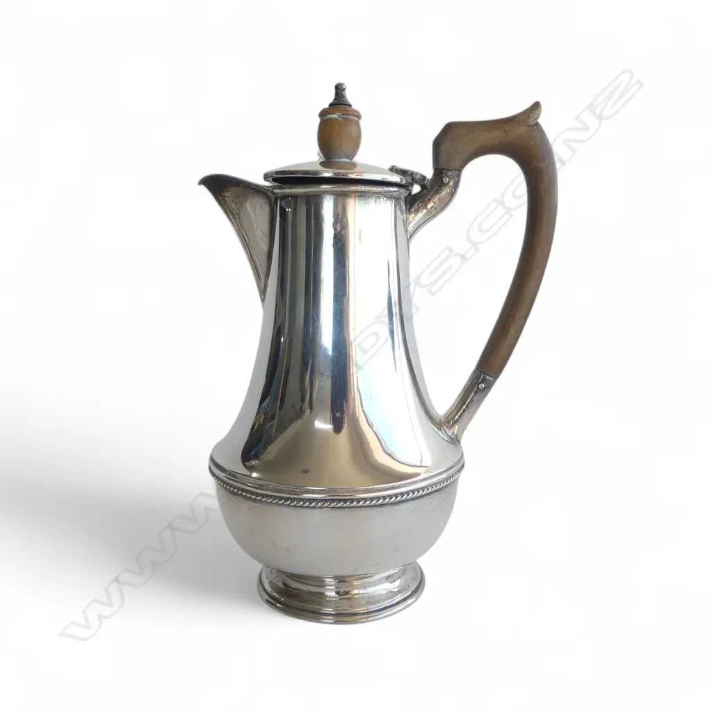 SILVER HOTWATER POT Birmingham 1918. 350gms Image 1++