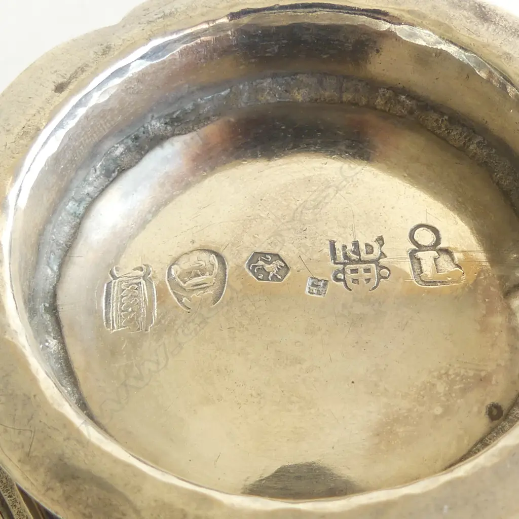 EUROPEAN SILVER PORRINGER, MULTIPLE HALL MARKS TO BASE, 114gms, W.165mm Image 1++
