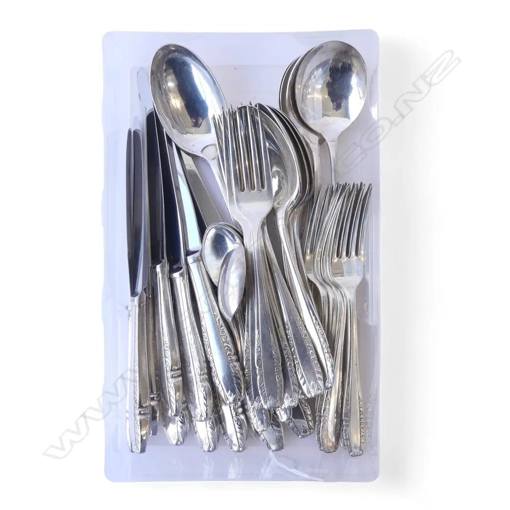45 PCS GROSVENOR SILVER PLATED CUTLERY Image 1++