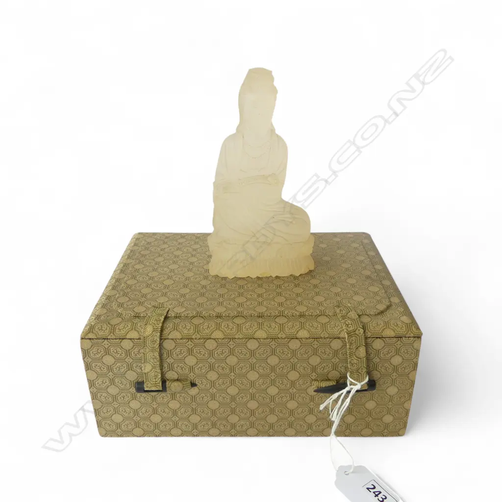ORIENTAL FROSTED GLASS? BUDDHA H.130mm, BOXED Image 1++