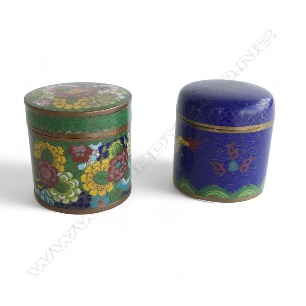 2 CLOISONE LIDDED JARS H80MM Image 1++