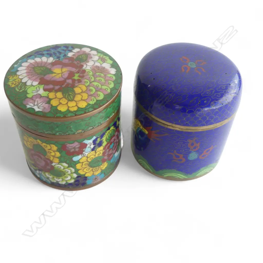 2 CLOISONE LIDDED JARS H80MM Image 1++