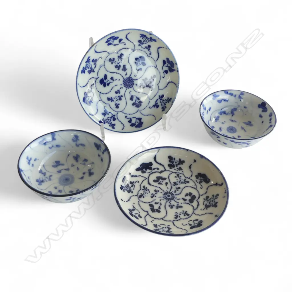 PR OF ORIENTAL BLUE /W PORCLAIN C/SS DIA 120MM Image 1++