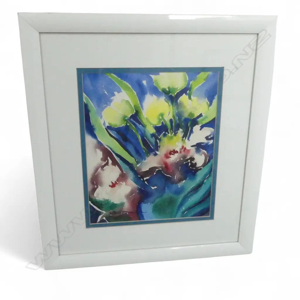 FRAMED SIGNED W/C BY BETH DAWSON , STILL LIFE, 300 x 250mm Image 1++