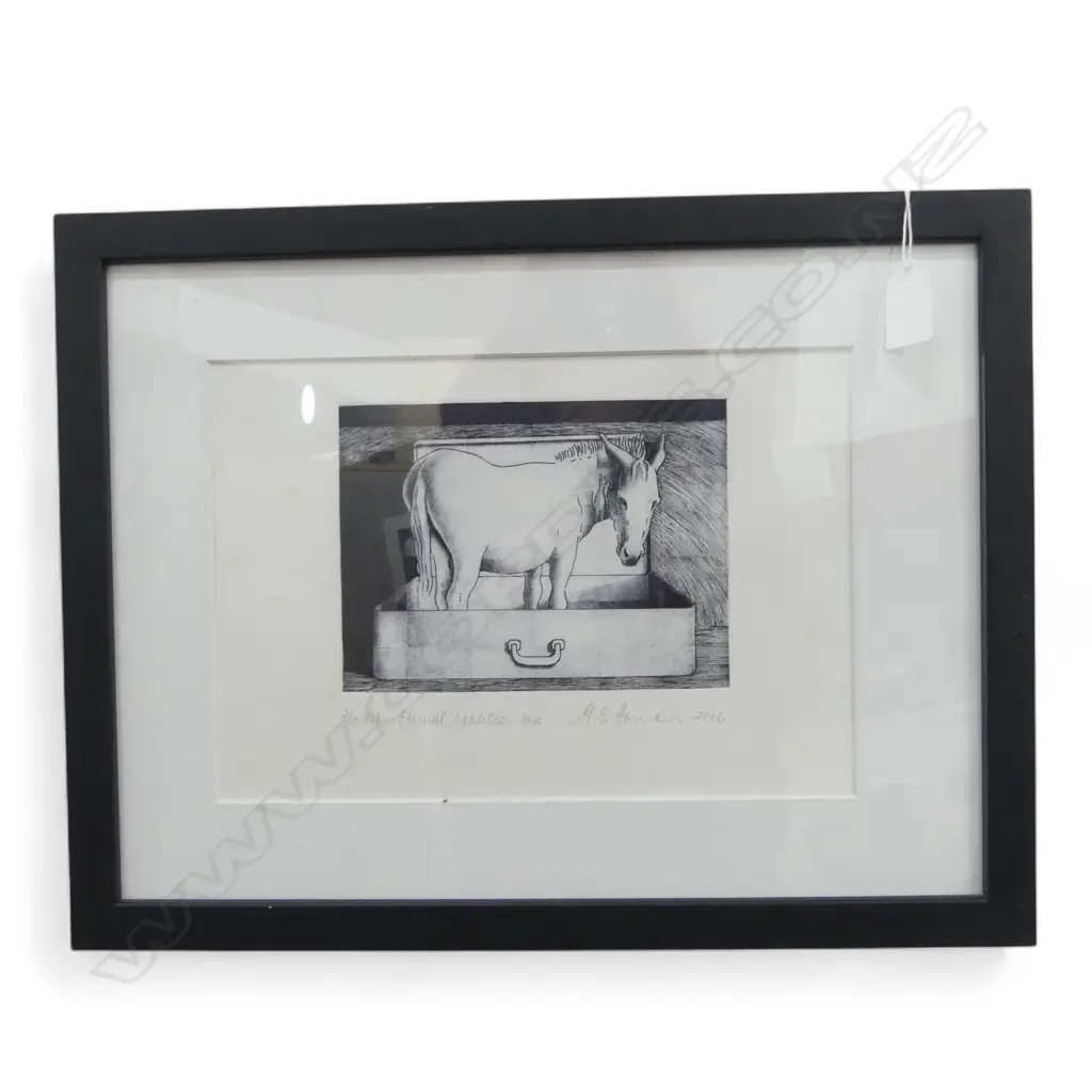 SIGNED FRAMED PRINT " ETERNAL REALITIES" BY ROGER WITTEVRONGEL, 120 X 170MM Image 1++