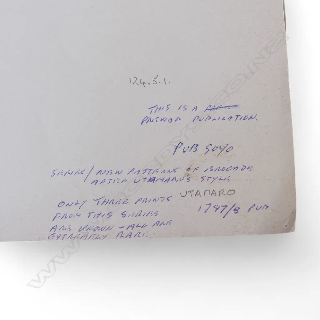 UKIYO-E WOODBLOCK PRINT by KITAGAWA UTAMARO; 'THE WHITE SURCOAT' POSSIBLE HASHIGUCHI GOYO 1920s RESTRIKE 275x180mm... Image 1++