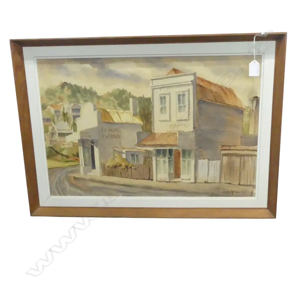 W/C STREET SCENE SIGNED KAY WALSH H370 L570MM Image 1++
