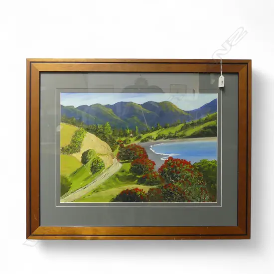 IAN FROST 'SUMMER COROMANDEL, NZ', OIL on BOARD, 350 x 500mm