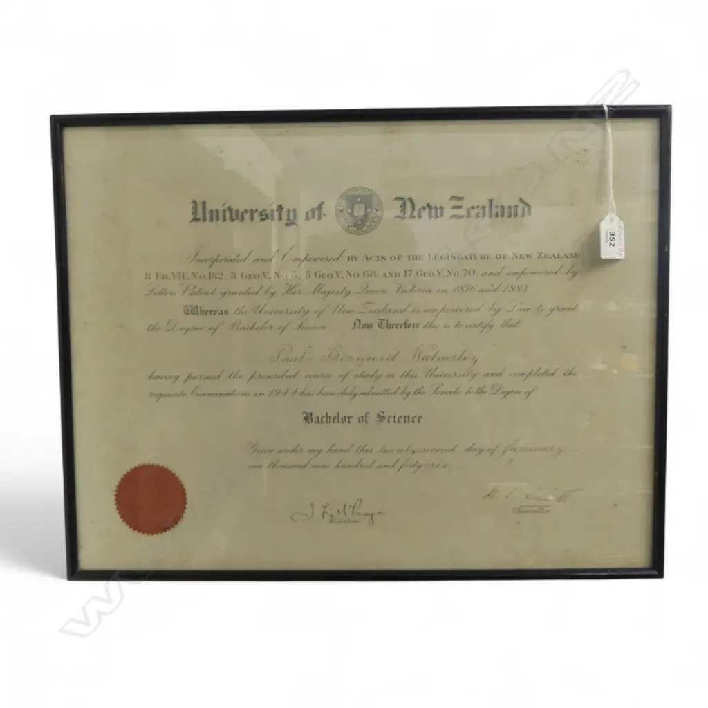 BACHELOR OF SCIENCE DEGREE ‘PAUL BERNARD WALMSLEY’ 490x375mm Image 1++